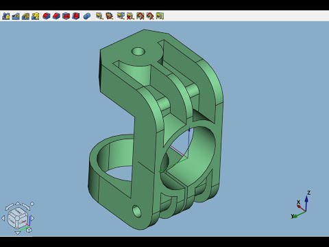 Видео: FreeCAD Часть 95. Пример создания модели. Держатель для дрели
