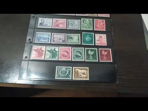 Видео: Почтовые марки Третьего Рейха. Годовой набор серий марок 1944 года, Третий Рейх, описание и цена.