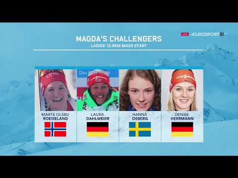 Видео: Чемпионат мира по биатлону 2019. Женщины. Масс старт