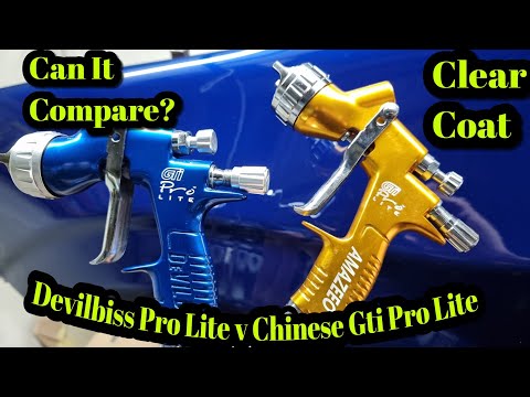 Видео: Китайский Gti Pro Lite V Devilbiss Tekna Gti Pro Lite T110 для прозрачного покрытия