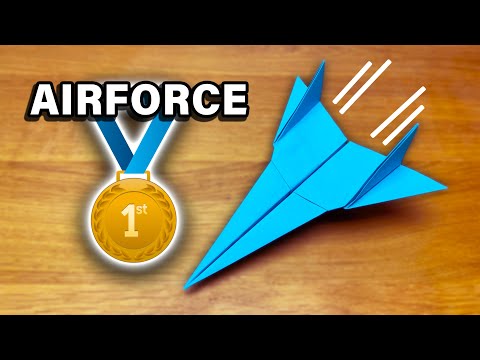 Видео: Оригами самолёт Airforce | Лёгкий урок!