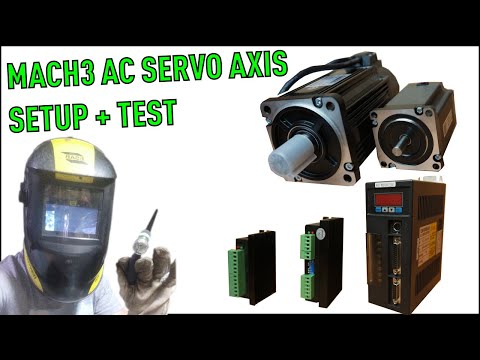Видео: Китайский сервопривод переменного тока - настройка MACH3 (по сравнению с шаговым двигателем)