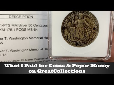 Видео: Сколько я заплатил за монеты и бумажные деньги на аукционах GreatCollections