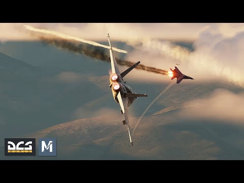 Видео: [DCS World] F/A-18C | Дуэль 2х2 с ИИ-МиГ-29С (+ эффект шизофрении)