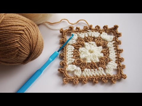 Видео: Квадратный мотив крючком* How to crochet a square* Как связать квадрат Просто и быстро!Урок 401