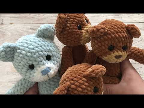 Видео: Навязала плюшевых мишек, пряжа Детская новинка, новый заказ на вязаного зайчика, вязаные медвежата