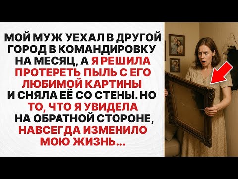 Видео: Решила протереть пыль с любимой картины мужа и сняла её со стены, то что за ней было...
