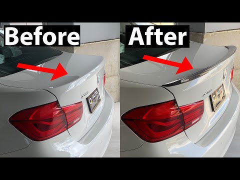 Видео: Установка карбонового спойлера BMW F30