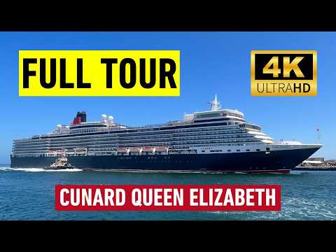 Видео: Полный тур по лайнеру Cunard Queen Elizabeth: экскурсия по круизному лайнеру QE с историком Cunard!