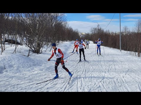 Видео: Лыжная гонка 10 км "закрытие сезона" г. Североморск 14.04.24