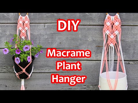 Видео: Macrame Plant Hanger New Design | DIY Macrame Plant Hanger Tutorial | Макраме Кашпо для Цветов !