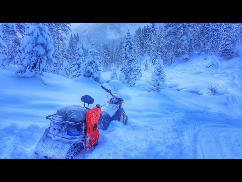 Видео: Опасный Перевал перед Култуком| Слетели в обочину| На снегоходах в горы| Стелс Капитан 150