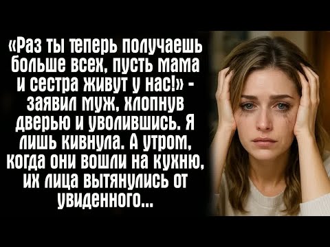 Видео: «Раз ты теперь получаешь больше всех, пусть мама и сестра живут у нас!» — заявил муж, хлопнув...