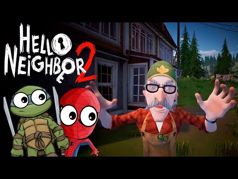 Видео: Привет сосед 2! ЗЛОЙ ОХОТНИК! Прохождение hello neighbor   СПАЙДЕР И НИНДЗЯГО!