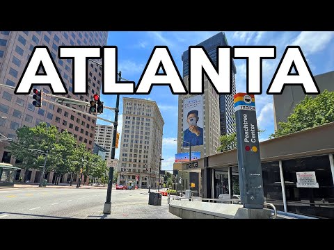 Видео: Лучшее из ATL! Исследуем центр Атланты, Джорджия — пеший тур в 4K
