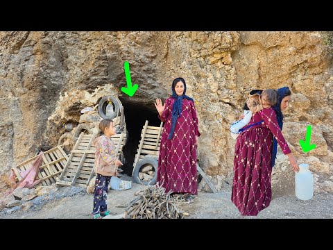 Видео: Бездомная сельская мать: Ношу воду из деревни в пещерное убежище, чтобы выжить!
