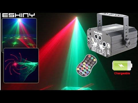 Видео: Лазерный проектор цветомузыка ESHINY F5N6 Color music laser projector