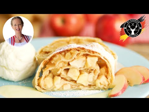 Видео: Как приготовить яблочный штрудель (Apfelstrudel) ✪ MyGerman.Recipes