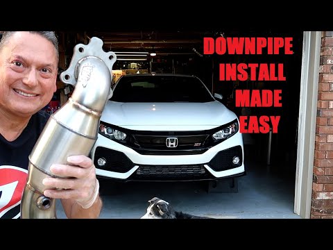 Видео: Установка выхлопной системы Civic MAPerformance Catted Downpipe 10-го поколения #civicsi