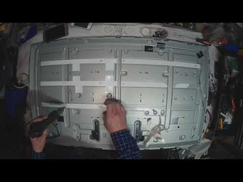 Видео: LG 42LB561V  Не показывает,звук есть. Полная замена светодиодной подсветки на новую.