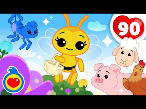 Видео: 🐻 Веселые песенки про животных для малышей 🦊 Детские Песни (90 Минут) | Плим Плим