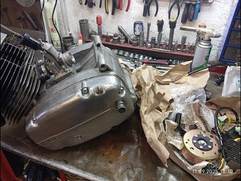 Видео: Пуск двигателя Ява 634 из г. Чехов/Сборка двигателя Jawa 634 из г. Рязань