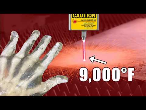 Видео: Что произойдет, если провести лазерным резаком?