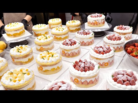 Видео: Как делают торт с клубникой и манго в Южной Корее | Корейский десерт