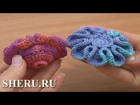 Видео: How To Crochet Flower Button Урок 5 часть 2 из 2 Пуговица вязаная крючком
