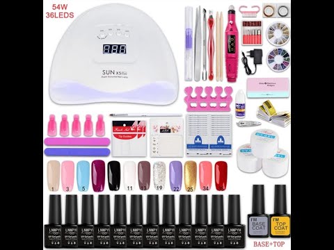 Видео: Распаковка стартового набора для маникюра из Китая, выкраска гель-лаков с АлиЭкспресс