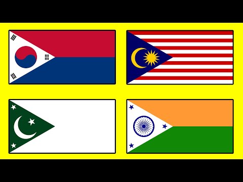 Видео: Азиатские флаги в стиле филиппинцев - альтернативные флаги Азии