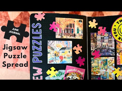 Видео: Разворот журнала с головоломками 🧩 Весь мой процесс ведения дневника!