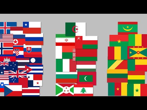 Видео: Наиболее распространённые цветовые сочетания флагов