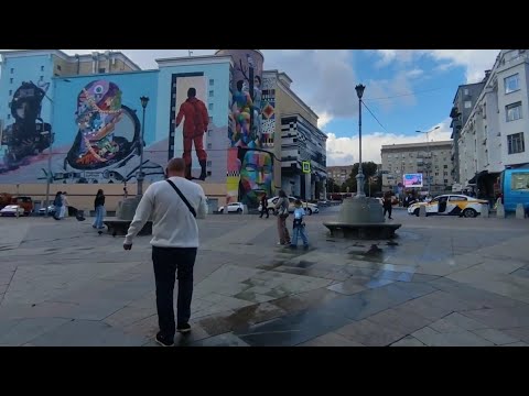 Видео: Moscow. От Курского вокзала до Бульварного кольца /From Kursky Railway Station to the Boulevard Ring