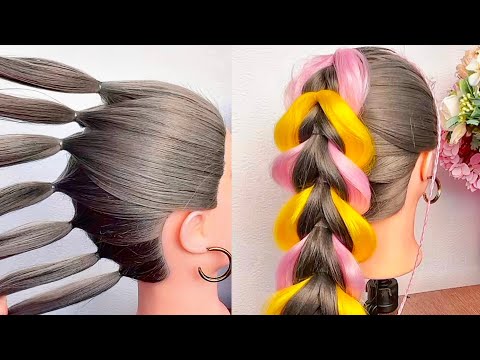Видео: Красивая прическа с канекалоном😍✨. Коса без плетения - Пошаговое видео