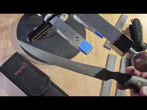 Видео: Управляемая заточка Tsprof K03 Pro Hunter Atoma Diamond Whetstone Steelheader Filet Knife P1