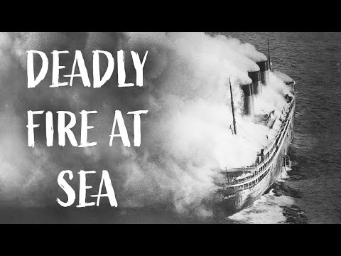 Видео: Разрушительный пожар, уничтоживший шедевр ар-деко SS L'Atlantique