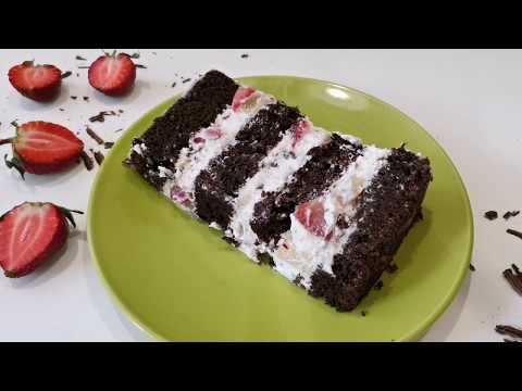 Видео: Лёгкий торт "Фреш"! - шоколадные коржи, творожный крем, фрукты