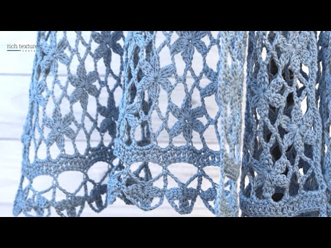 Видео: Схема вязания крючком шали «Орхидея»