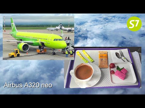 Видео: Airbus A320neo S7 Перелёт бизнес классом Хабаровск - Владивосток