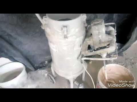 Видео: Нагнетательный бак в работе с штукатуркой МП 75