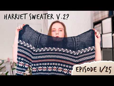 Видео: Knitting Vlog 1/2025🧶Harriet Sweater на вязальной машине? Тыквы, пряжа и жаккард #вязальныйвлог