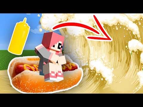 Видео: ЦУНАМИ ИЗ ГОРЧИЦЫ ПРОТИВ ДОМА ИЗ ХОТ-ДОГОВ В МАЙНКРАФТ