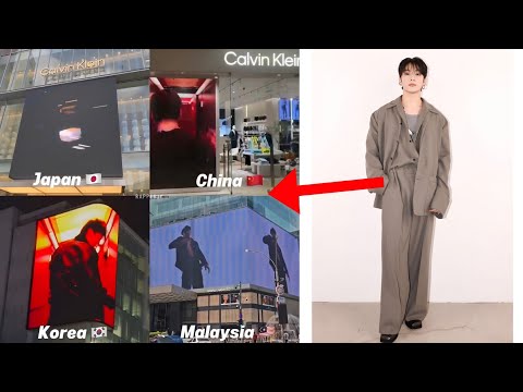 Видео: Лицо Чонгука повсюду! Магазины Calvin Klein по всему миру сходят с ума!