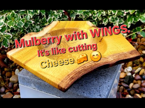 Видео: Точение по дереву: чаша с крыльями и живой кромкой от Mulberry. #точениеподереву #проектдляначина...