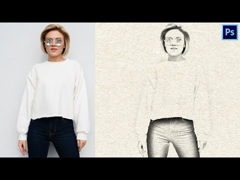 Видео: Как Сделать из Фото Рисунок Карандашом в Фотошопе | Урок #12