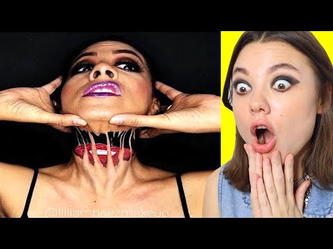 Видео: МАКИЯЖ КОТОРЫЙ ВАС НАПУГАЕТ! НЕРЕАЛЬНЫЕ ИЛЛЮЗИИ