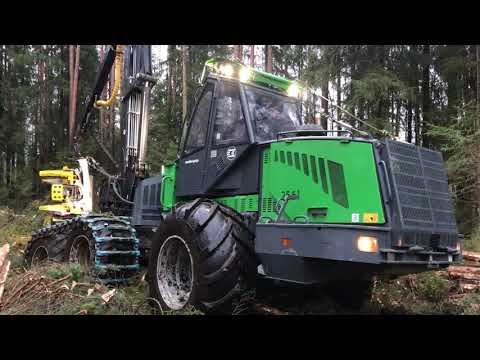 Видео: Амкодор харвестер 2561 работа в болоте