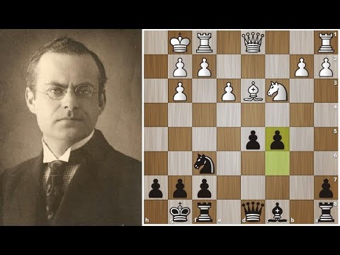 Видео: Арон Нимцович - победа над титаном позиционной игры Рубинштейном! Шахматы.