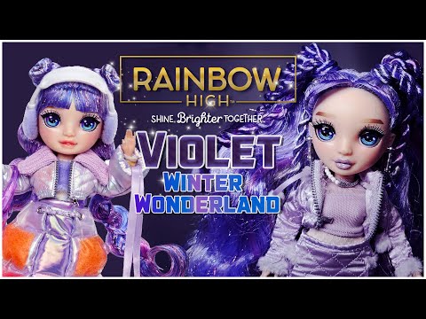 Видео: ✨Обзор куклы Rainbow high ✨ Violet - Winter Wonderland✨